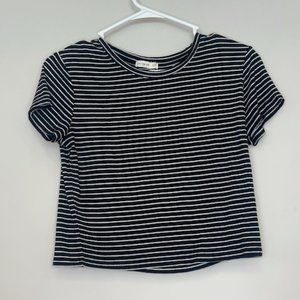 Cotton On Black and White Striped Top